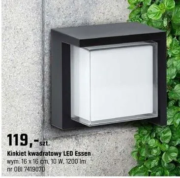 Kinkiet kwadratowy LED Essen promocja w OBI
