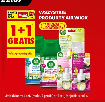 Odświeżacz powietrza Air Wick Świeżość Letniego Poranka promocja w Biedronka