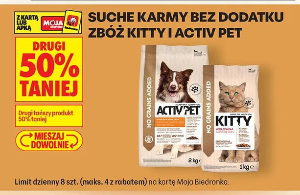 Karma sucha bez zbóż bogata w kurczaka promocja w Biedronka