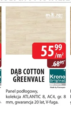 Panel podłogowy Dąb Cotton Greenvale Krono Original promocja w Dobre Dla Domu
