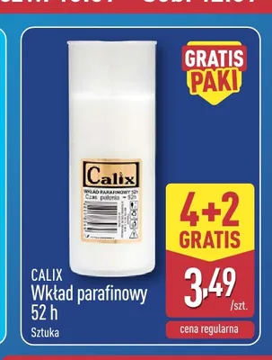 Wkład parafinowy 52 h Calix promocja w Aldi