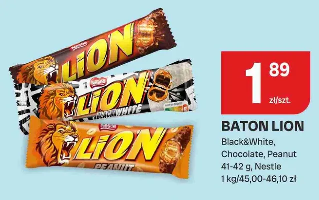 Baton Lion Black&White Nestle promocja w Chorten