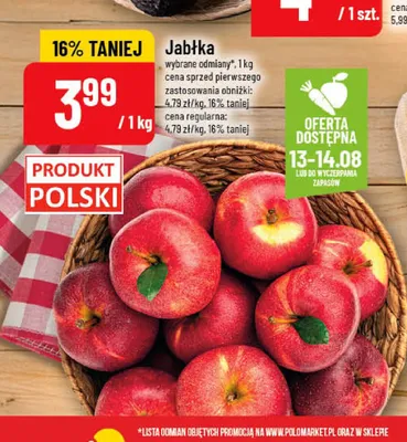 Jabłka promocja w POLOmarket