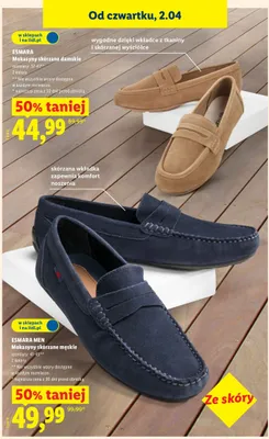 Mokasyny skórzane damskie promocja w Lidl