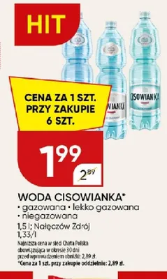 Woda gazowana Cisowianka promocja w Chata Polska