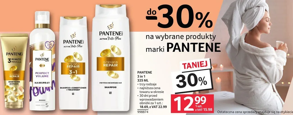 Szampon PANTENE 3 in 1 325 ML promocja w Selgros