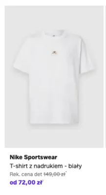 T-shirt z nadrukiem Nike Sportswear biały promocja w Lounge by Zalando