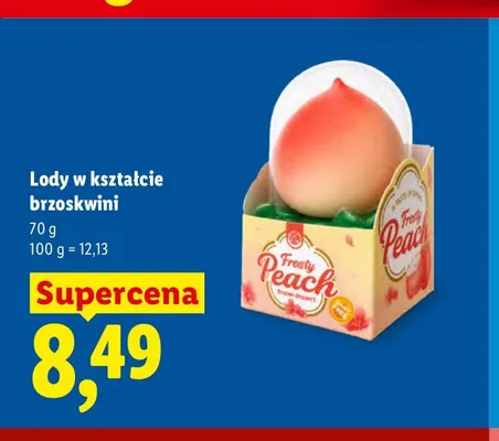 Lody w kształcie brzoskwini Frosty Peach promocja w Lidl