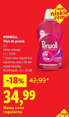 Płyn do prania Perwoll promocja w Lidl