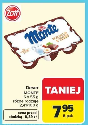Deser różne rodzaje promocja w Carrefour Market