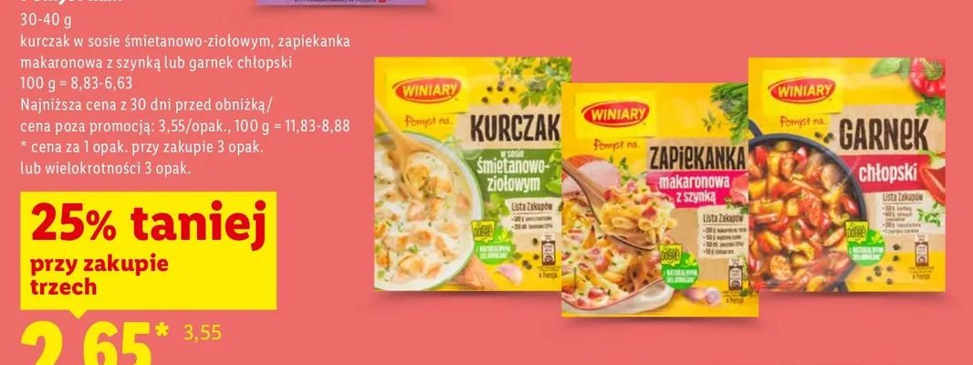 Mieszanka przypraw Winiary Pomysł na Garnek chłopski promocja w Lidl