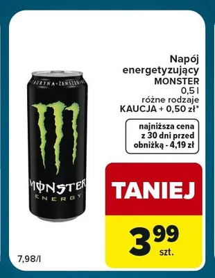 Napój energetyzujący Monster promocja w Globi