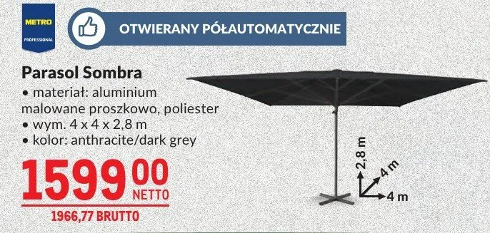 Parasol Sombra promocja w Makro