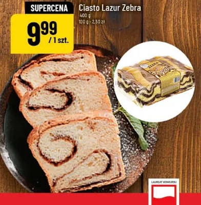 Ciasto Lazur Zebra promocja w POLOmarket