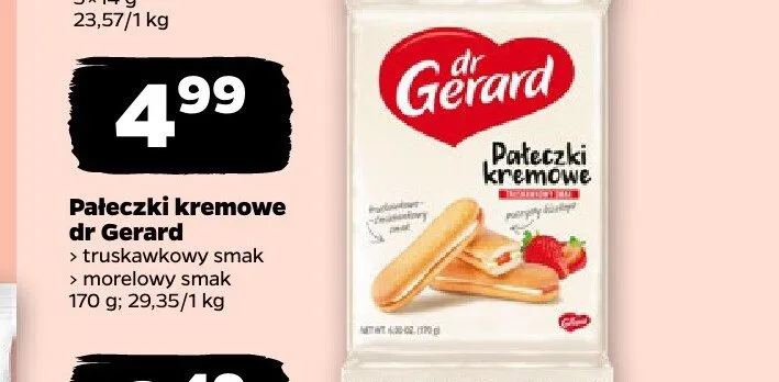 Pałeczki kremowe dr Gerard o smaku morelowym promocja w Netto