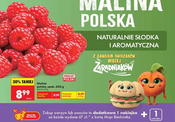 Malina polska promocja w Biedronka