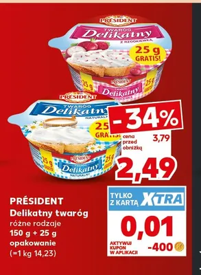 Delikatny twaróg Président promocja w Kaufland