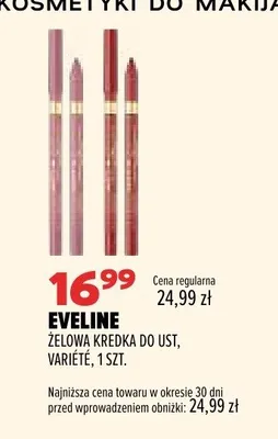 Żelowa kredka do ust Eveline Variété promocja w Drogerie Natura