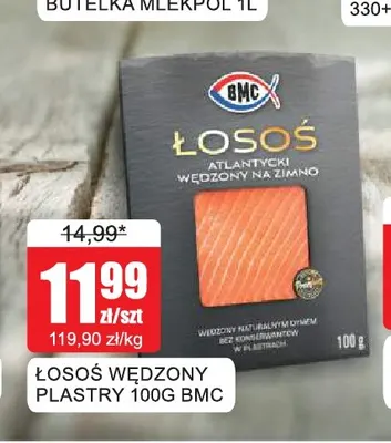 Łosoś wędzony plastry 100 g BMC promocja w Bingo