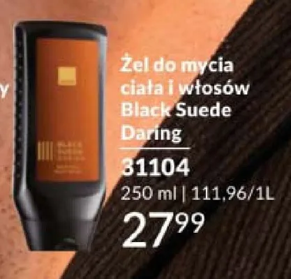 Żel do mycia ciała i włosów Black Suede Daring promocja w AVON