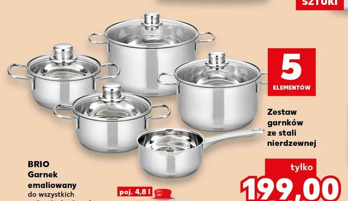 Garnek ze stali nierdzewnej 18 cm promocja w Kaufland
