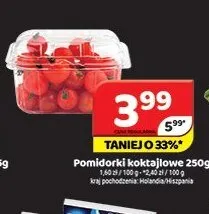 Pomidorki koktajlowe Holandia/Hiszpania promocja w Delfin