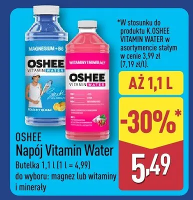 Napój Vitamin Water butelka 1 l do wyboru: magnez lub witaminy i minerały promocja w Aldi