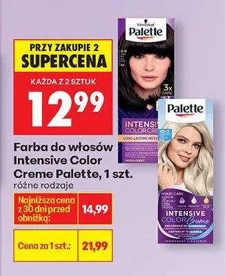 Farba do włosów Intensive Color Creme, różne rodzaje promocja w Biedronka