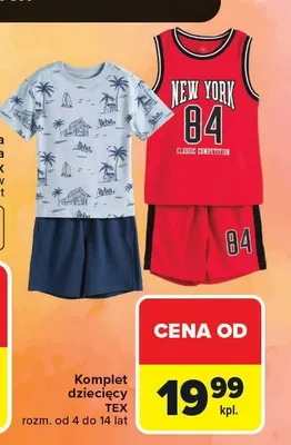 Komplet dziecięcy TEX promocja w Carrefour