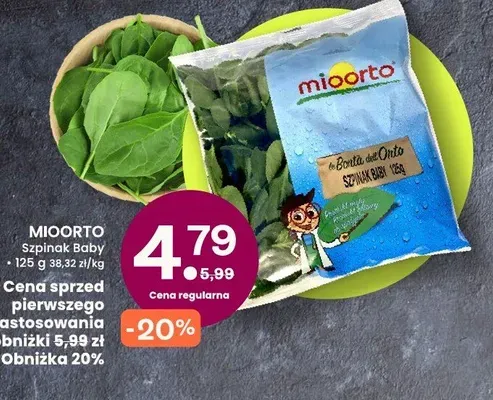 Szpinak Baby Mioorto promocja w Frisco