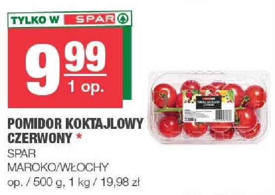 Pomidor koktajlowy czerwony promocja w SPAR