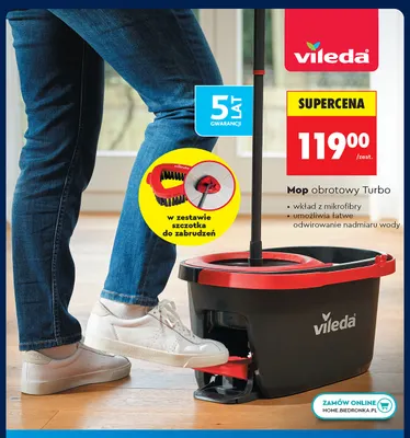 Mop obrotowy Turbo Vileda promocja w Biedronka