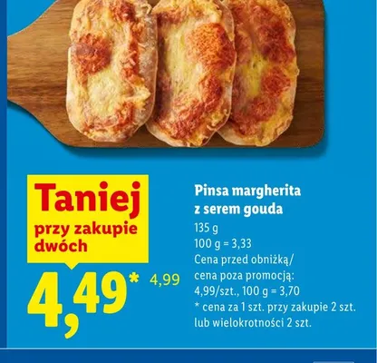 Pinsa margherita z serem gouda promocja w Lidl