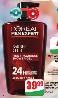 Żel pod prysznic męski L'Oréal Men Expert Barber Club promocja w Dino