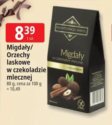 Orzechy laskowe w czekoladzie mlecznej Kwintesencja Smaku promocja w Leclerc