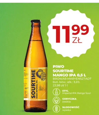 Piwo Sourtime Mango IPA Browar Maryensztadt promocja w Duży Ben