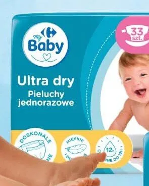 Pieluchy jednorazowe My Baby Ultra dry 4 promocja w Carrefour