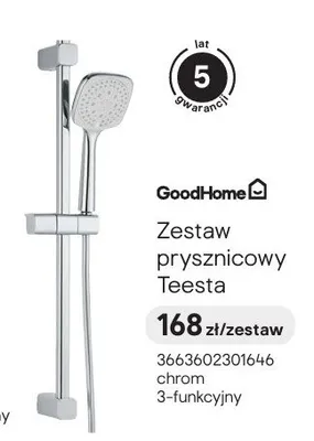 Zestaw prysznicowy GoodHome Teesta promocja w Castorama