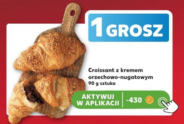 Croissant z kremem orzechowo-nugatowym Kaufland promocja w Kaufland