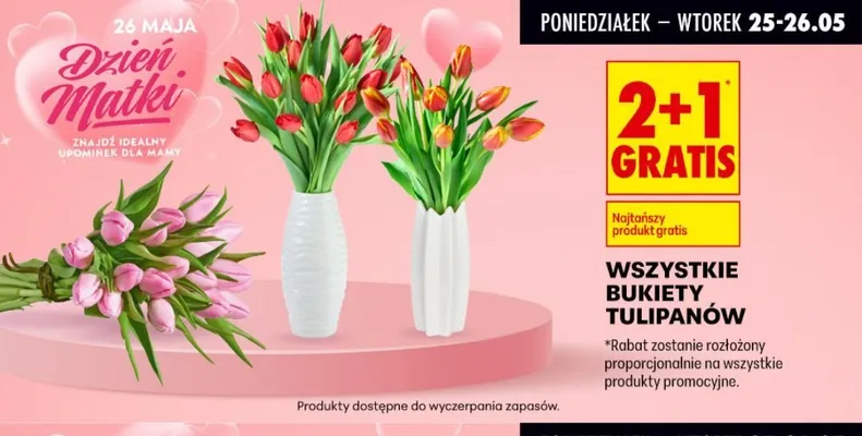 Bukiet tulipanów promocja w Biedronka