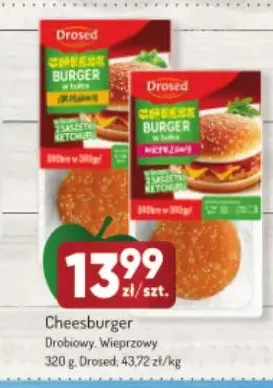 Cheesburger wieprzowy Drosed promocja w Avita