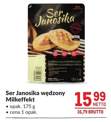 Ser Janosika wędzony Milkeffekt promocja w Makro