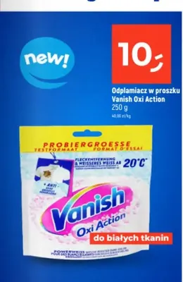 Odplamiacz w proszku Vanish Oxi Action do białych tkanin promocja w Dealz