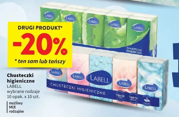 Chusteczki higieniczne promocja w Intermarche