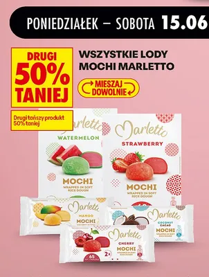 Lody Mochi wiśniowe Marletto promocja w Biedronka
