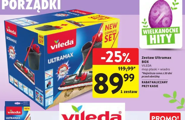 Zestaw Ultramax BOX mop płaski + wiadro promocja w Intermarche