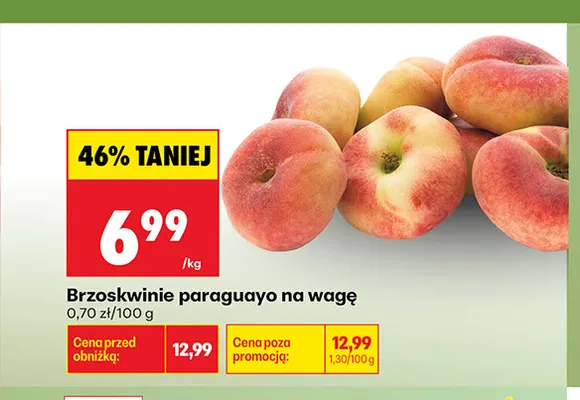 Brzoskwinie paraguayo promocja w Biedronka