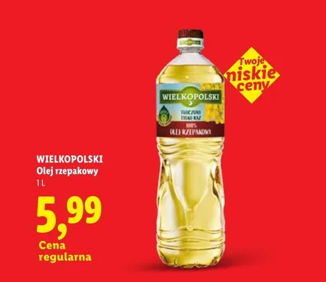 Olej rzepakowy Wielkopolski promocja w Lidl