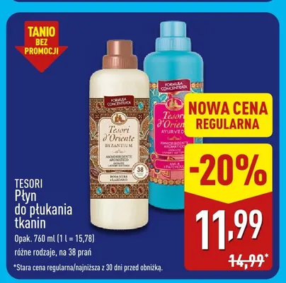 Płyn do płukania tkanin Tesori d'Oriente promocja w Aldi