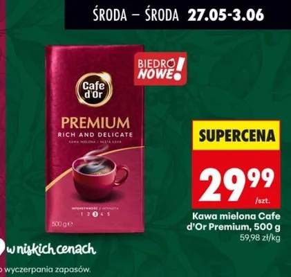 Kawa mielona Cafe d'Or Premium promocja w Biedronka
